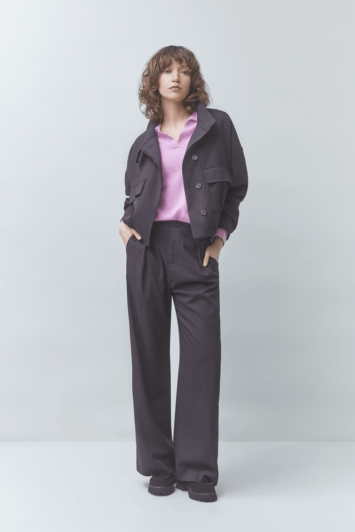 Jet Wide Leg Checked Trouserwide leg trouser