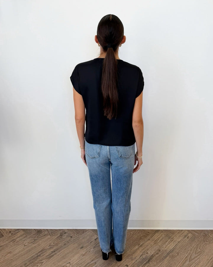 Jovie Short Sleeve Blouse with Lace Trimshort sleeve blouse