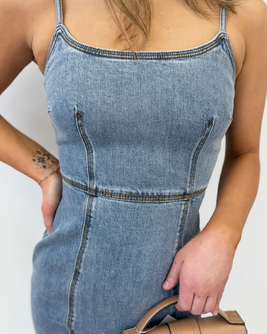 Junie Denim Midi Dressdress