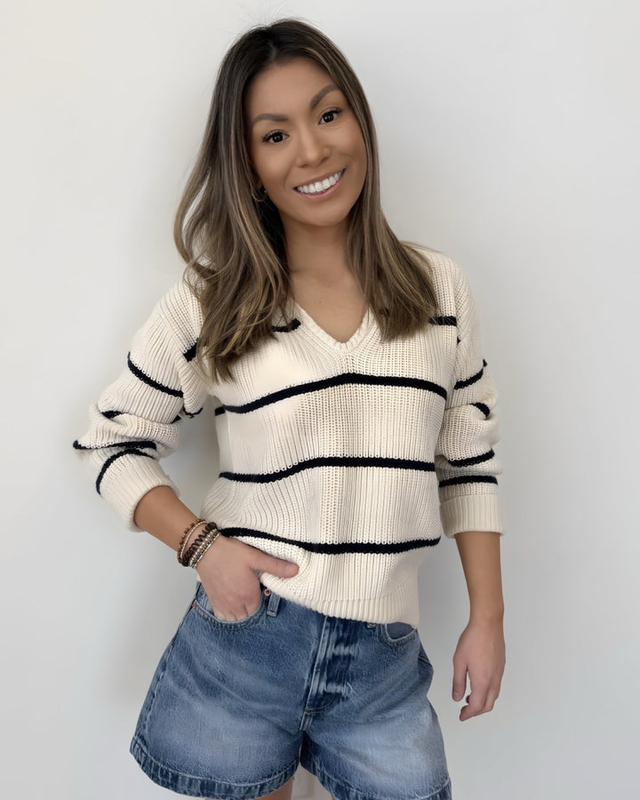 Kai Striped Long Sleeve SweaterSweater