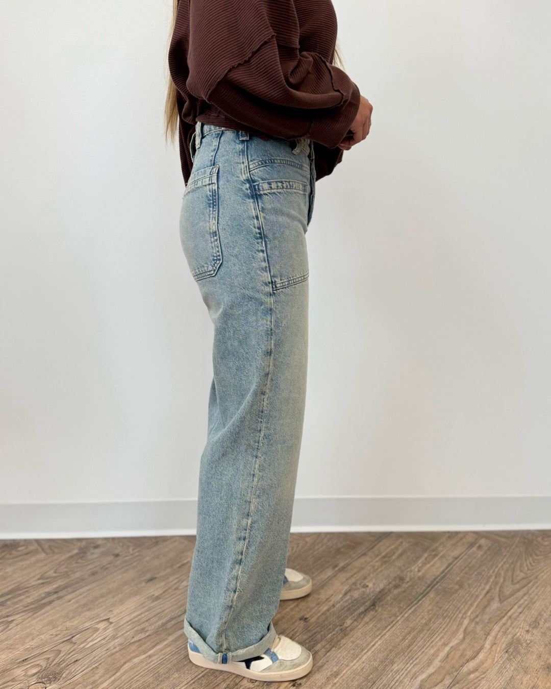 Kallie Mid Rise Cuffed DenimDenim Jeans