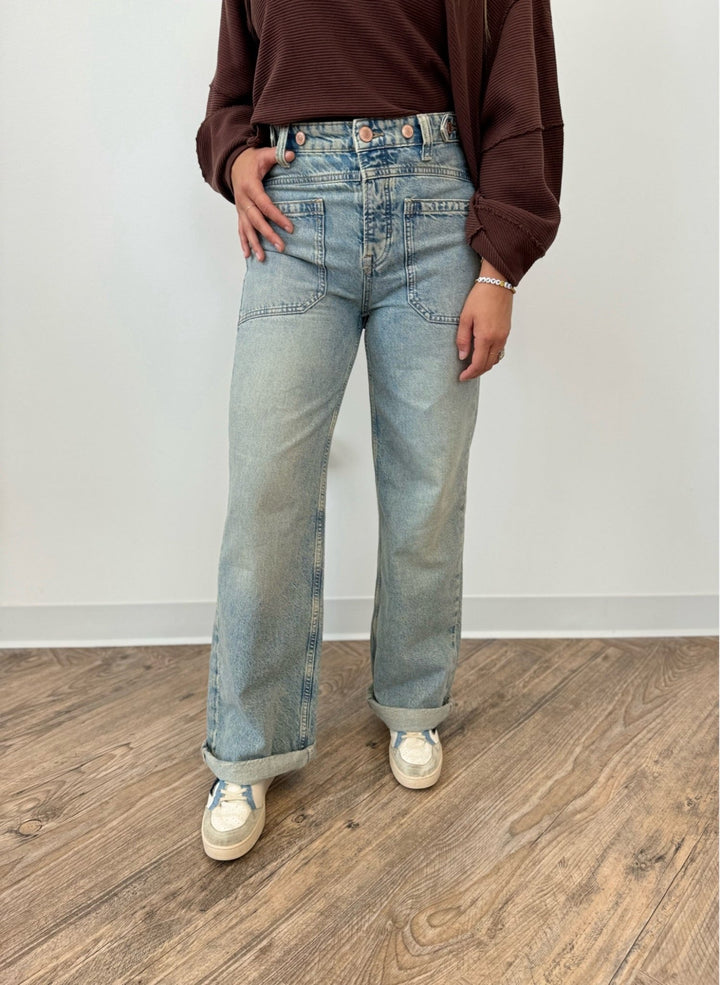 Kallie Mid Rise Cuffed DenimDenim Jeans