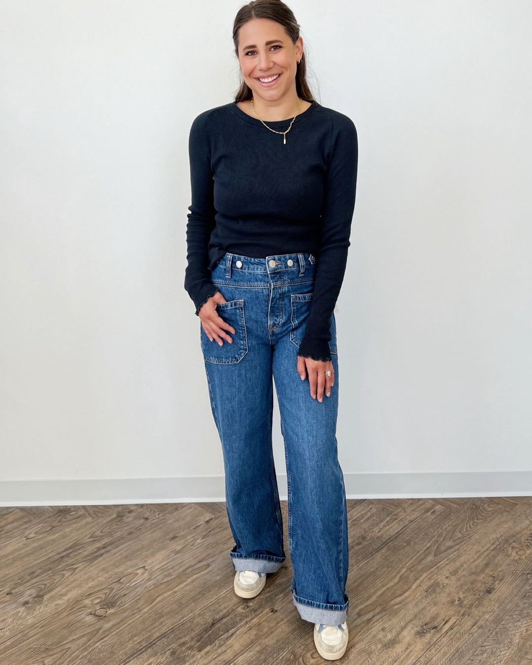 Kallie Mid Rise Cuffed DenimDenim Jeans