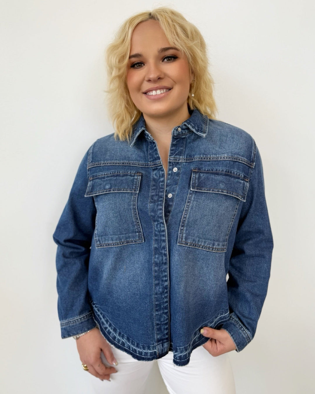 Karson Denim Jacket with a Split Open BackDenim Jacket