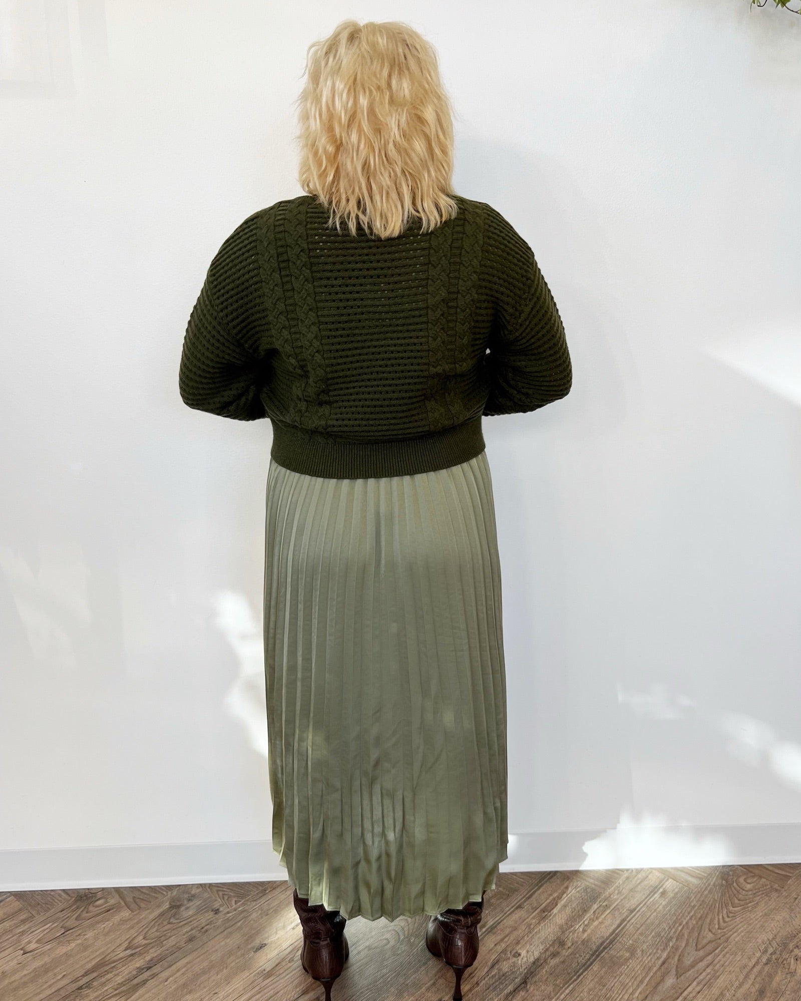 Kay Sweater Pleated Dressdress