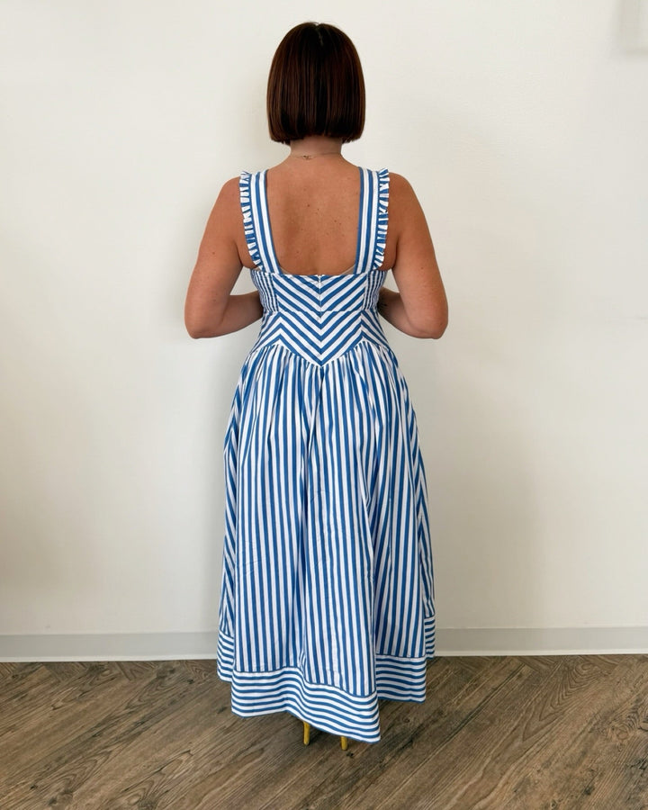 Kaylor V Neck Striped Maxi Dressmaxi dress