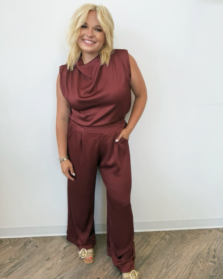 Kealee Sleeveless Satin TopTop