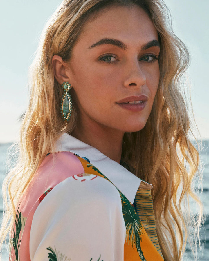 Kendra Scott Genevieve Gold Beaded Statement Earringsearring