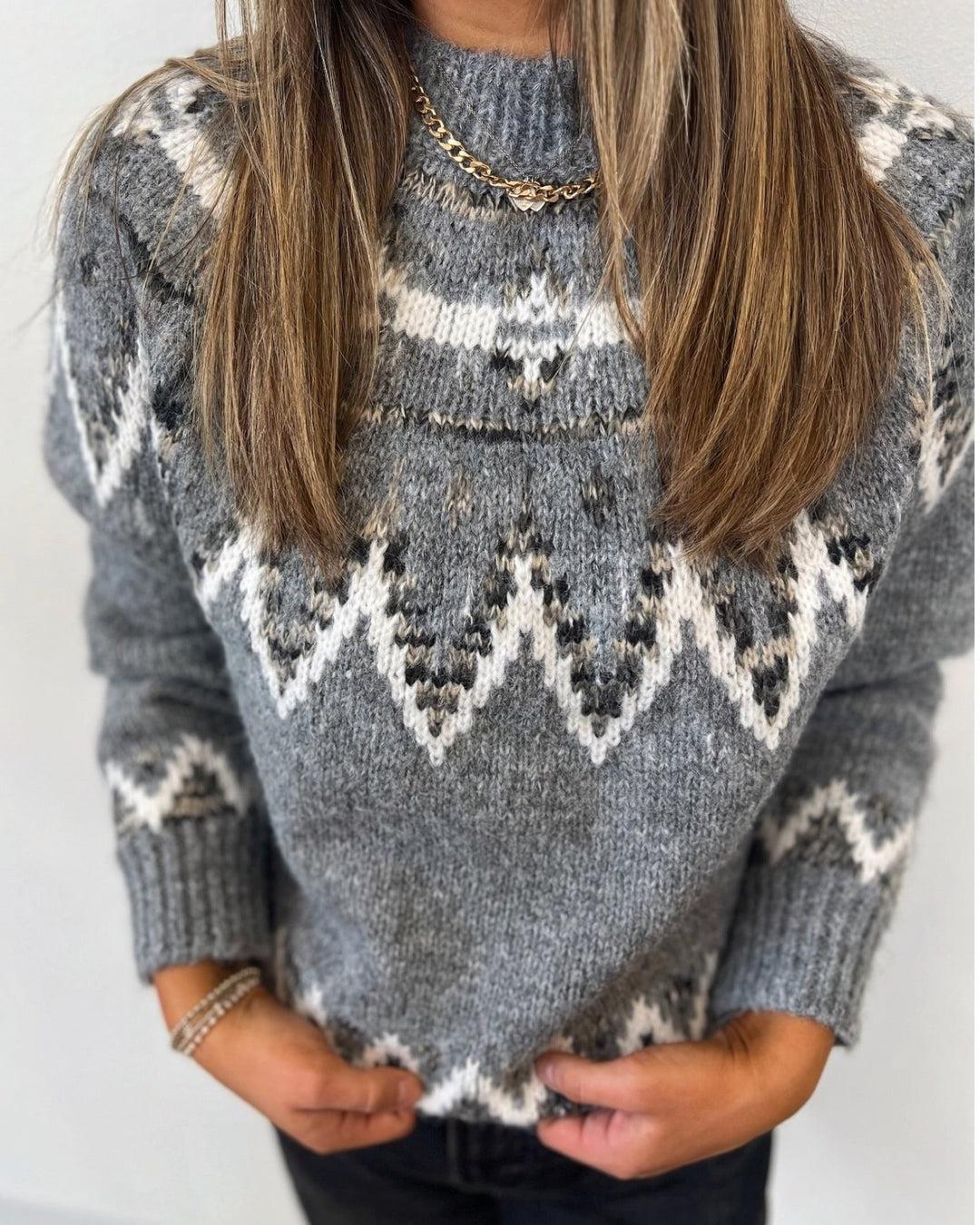 Kianna Fair Isle Knit SweaterSweater