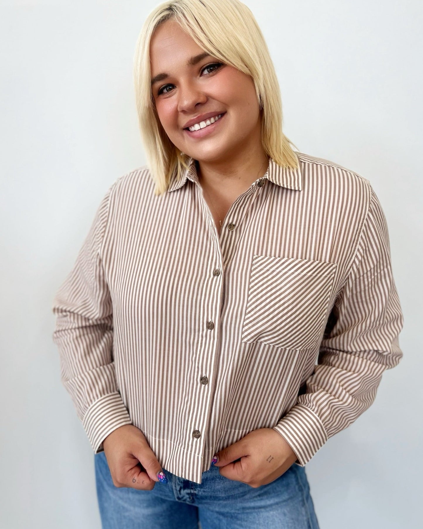 Kinsley Striped Button Downbutton down shirt