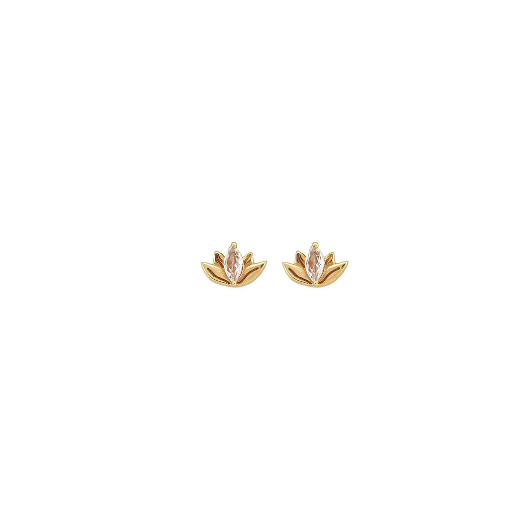 Kris Nations Lotus Stud With Crystal