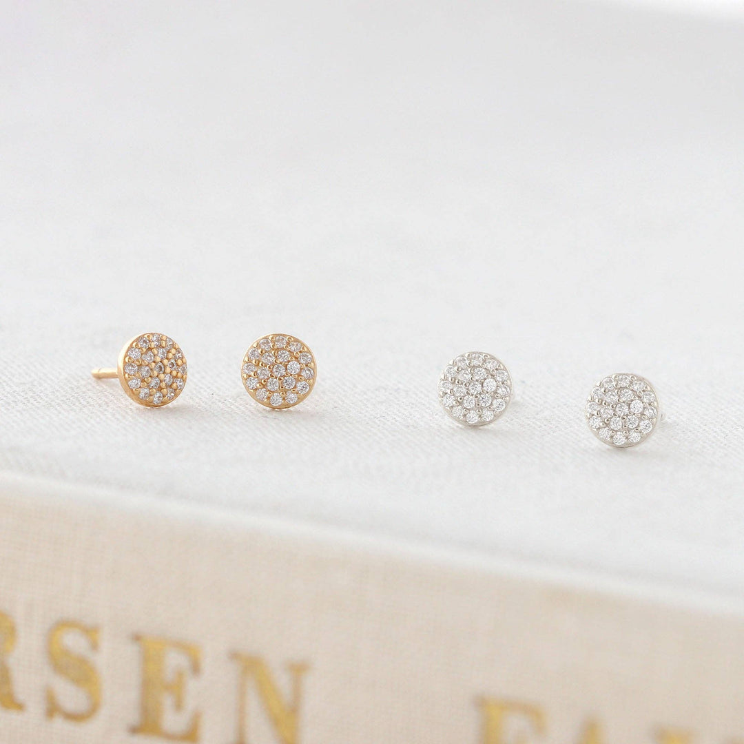 Kris Nations Round Crystal Stud EarringsE564-G