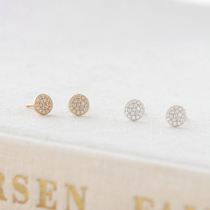 Kris Nations Round Crystal Stud EarringsE564-G