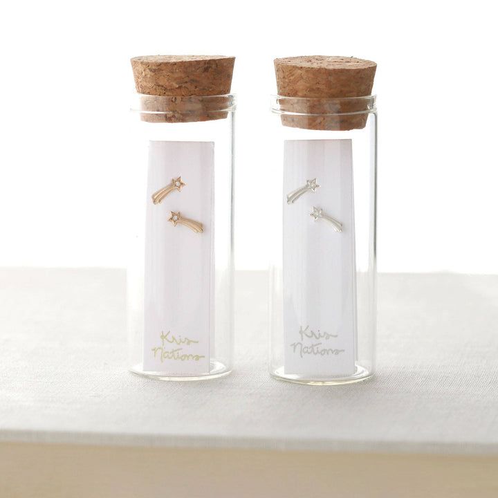 Kris Nations Shooting Star with Crystals Stud EarringsearringE863-G