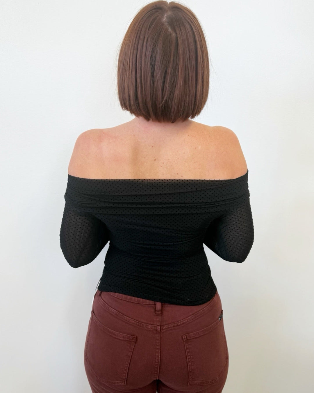 Lacie Off The Shoulder Mesh Top