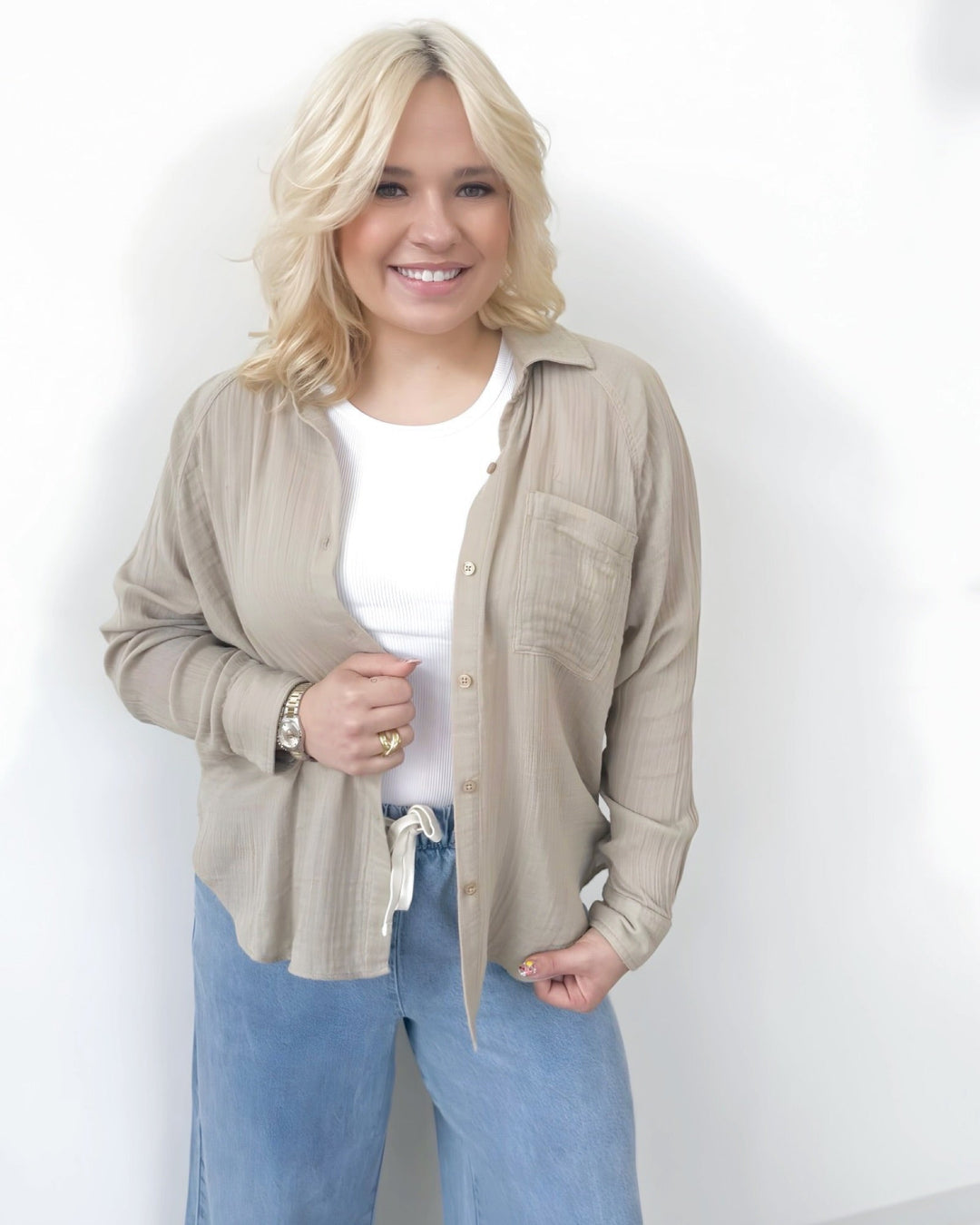 Lacinda Summer Button TopTop