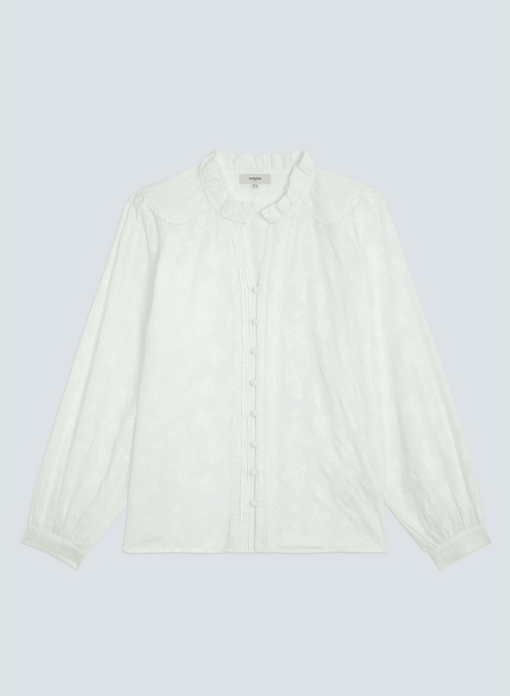 Ladji Split Neck Long Sleeve Blouselong sleeve blouse