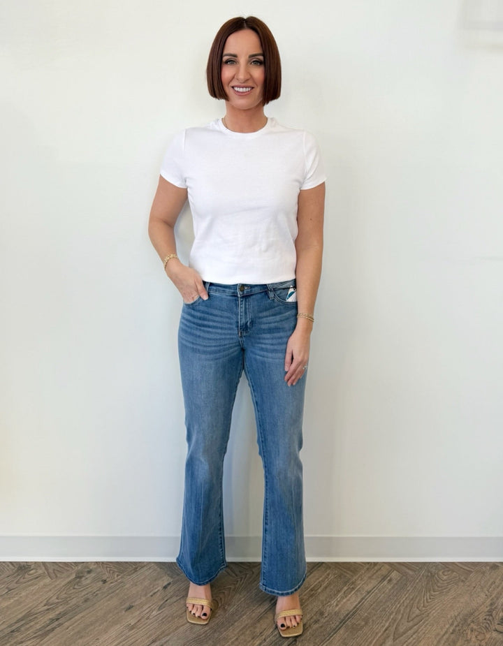 Leah High Rise Bootcut Denimdenim