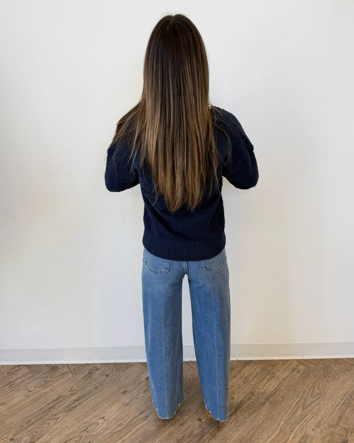 Lecia Long Sleeve V Neck Sweaterlong sleeve knit