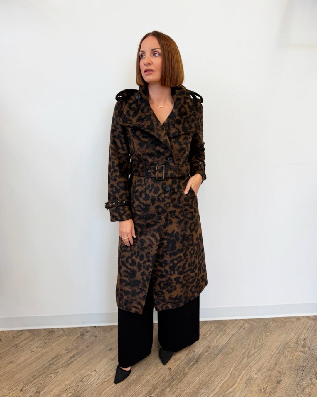 Leopard Faux Wool Utility Trench Coatjacket86476_Java_Leopard_XS
