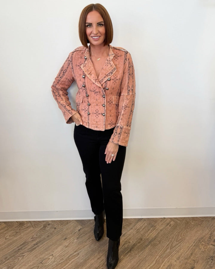 Levon Jacquard Cropped Jacketjacket