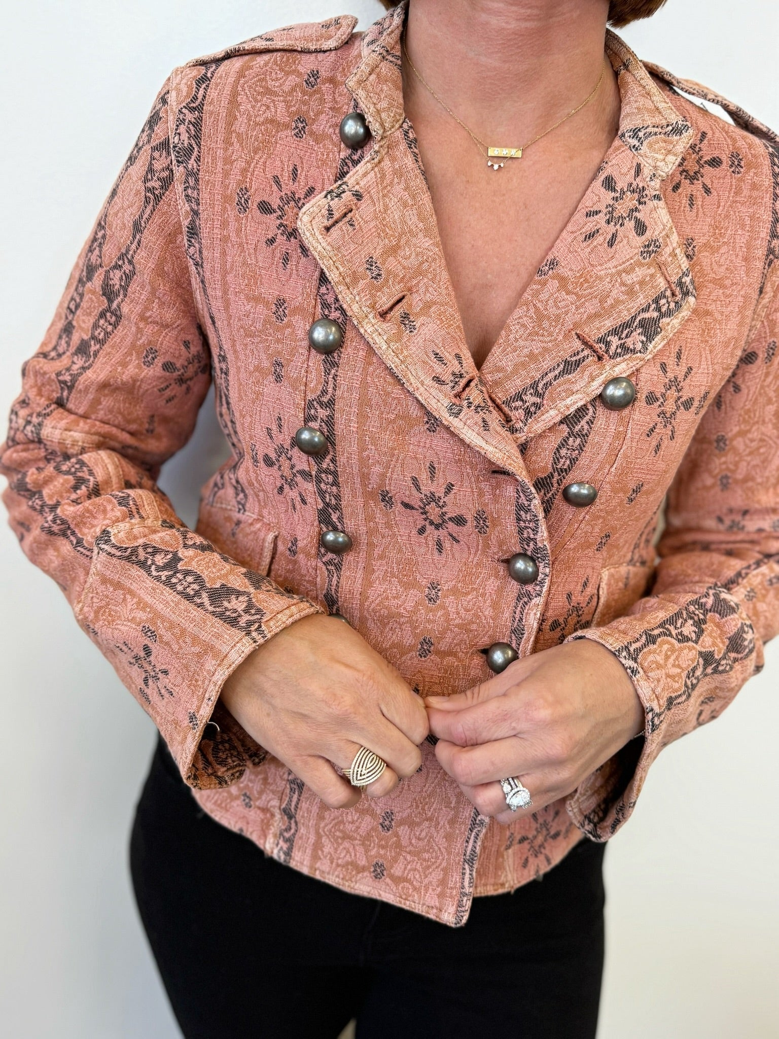 Levon Jacquard Cropped Jacketjacket