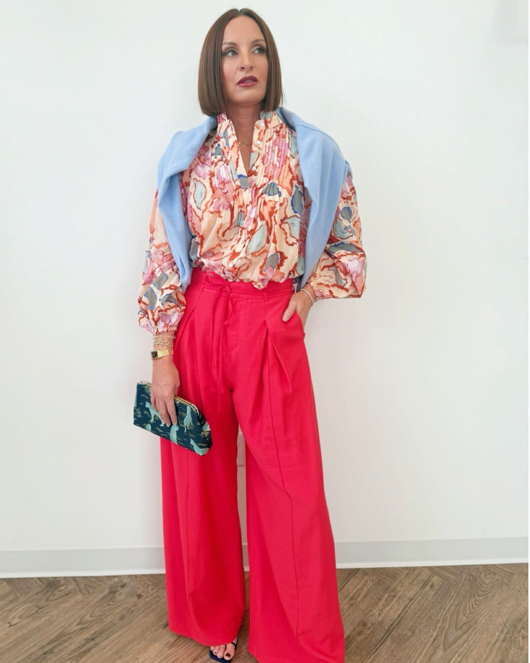 Leya Floral Printed Long Sleeve Blouselong sleeve blouse