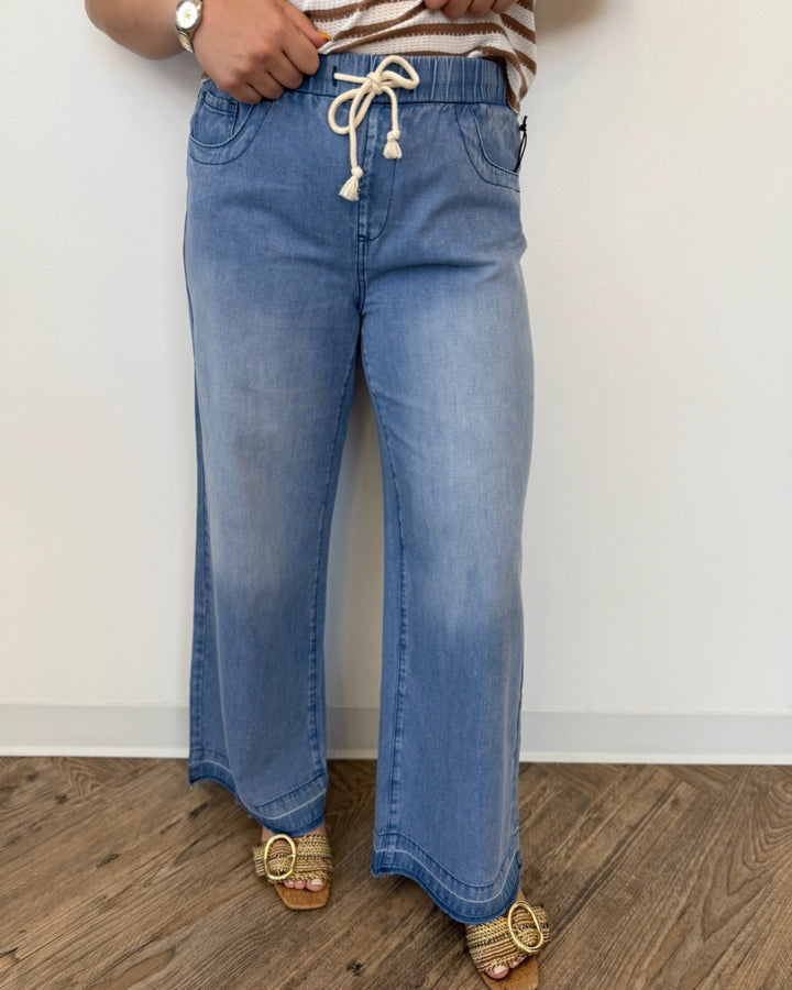 Liv Drawstring Wide Leg Jeanwide leg jeans