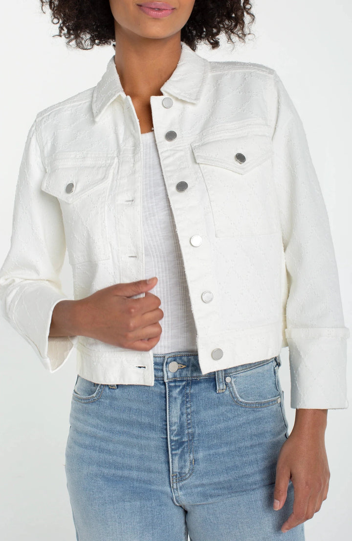 Liverpool Bracelet Length High Cuff Cropped JacketLM1C94WPD