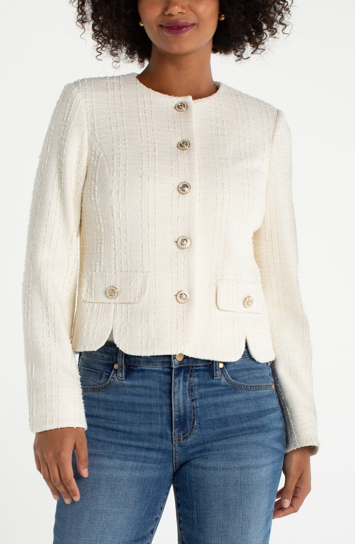 Liverpool Collarless Jacket with Scallop DetailLM1C72BC10