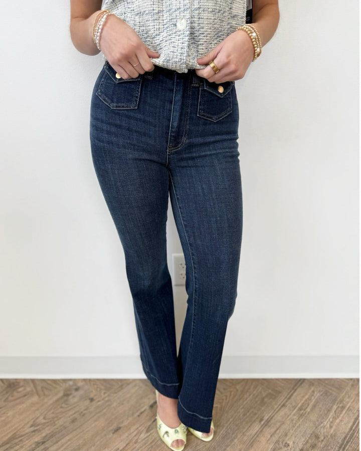 Liverpool Hannah High Rise Flare with Mini Patch PocketsLM4722CH4
