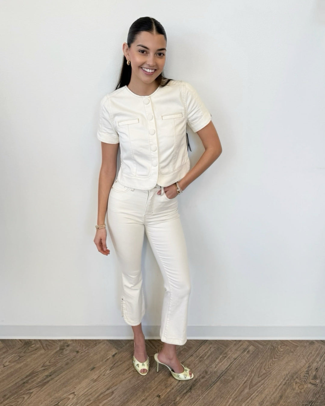 Liverpool High Rise Hannah Crop Flare with Tulip HemLM4724QE8