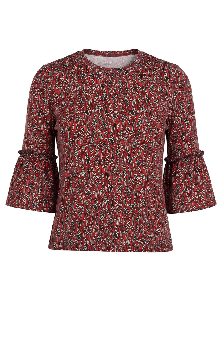 Liverpool Jewel Neck Flared Half Sleeve Knit TopLM8M81PK1P99