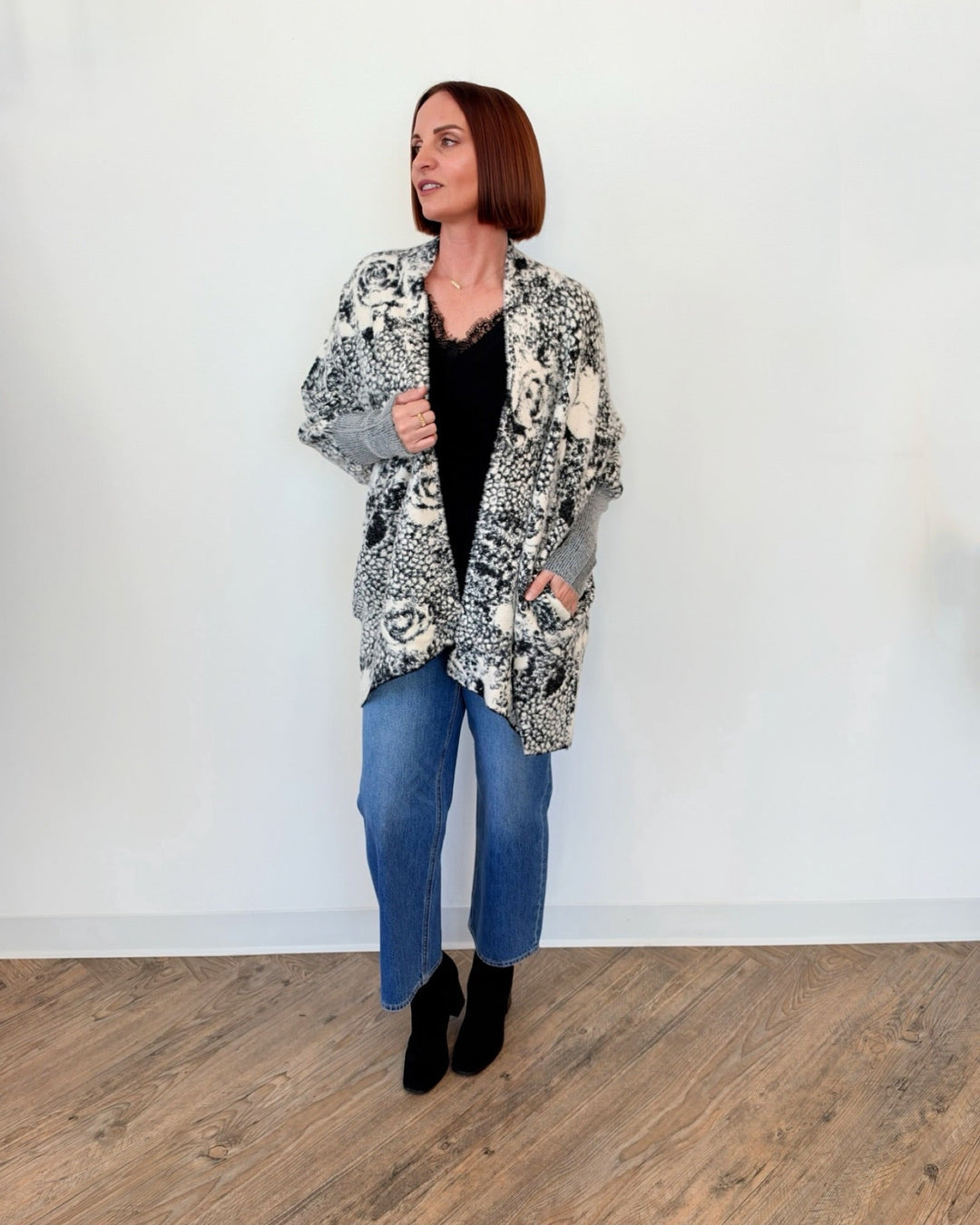 Liverpool Long Sleeve Open Front Cardigan SweaterLMC015SK32J5