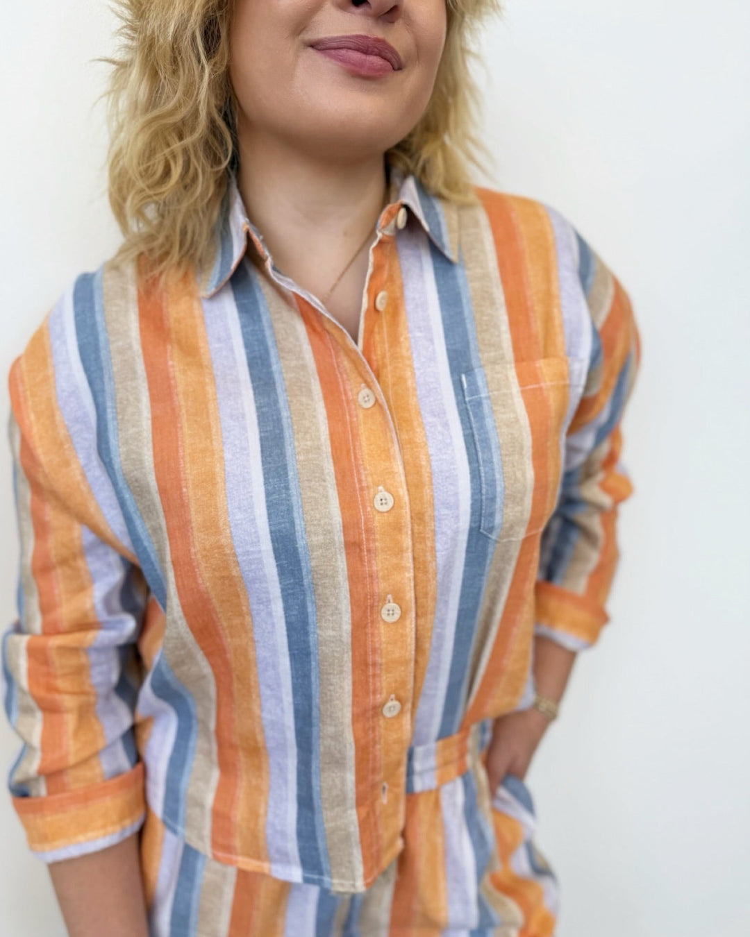 Liverpool Long Sleeve Relaxed Button Down ShirtLM8K43MLP30