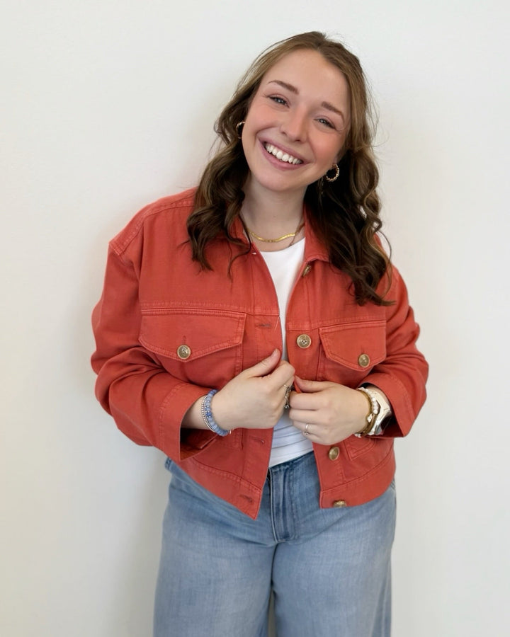 Liverpool Oversized Crop Denim JacketLM1C51QTA