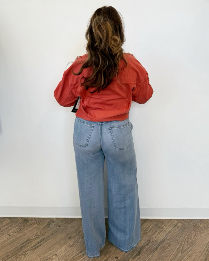 Liverpool Oversized Crop Denim JacketLM1C51QTA