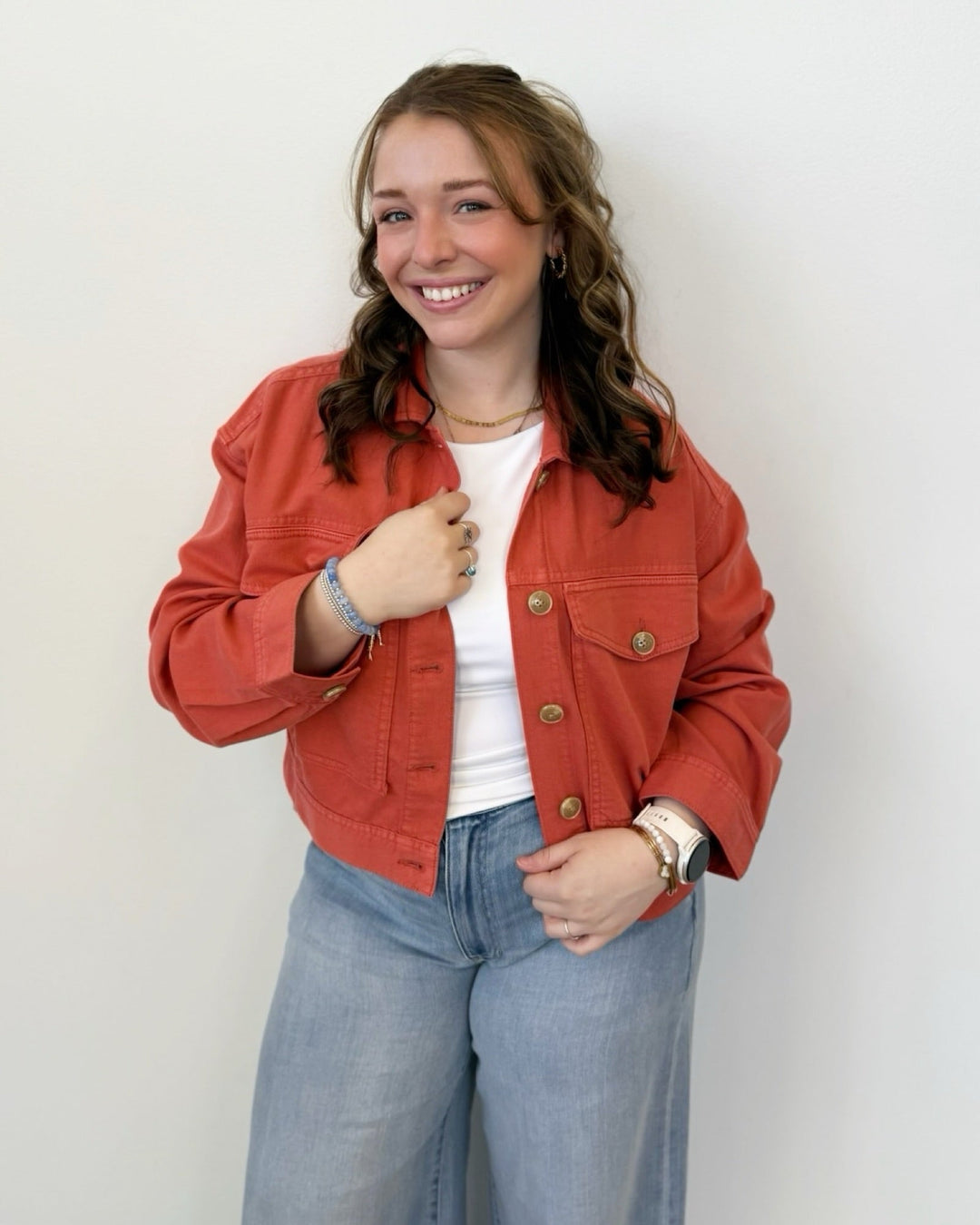 Liverpool Oversized Crop Denim JacketLM1C51QTA