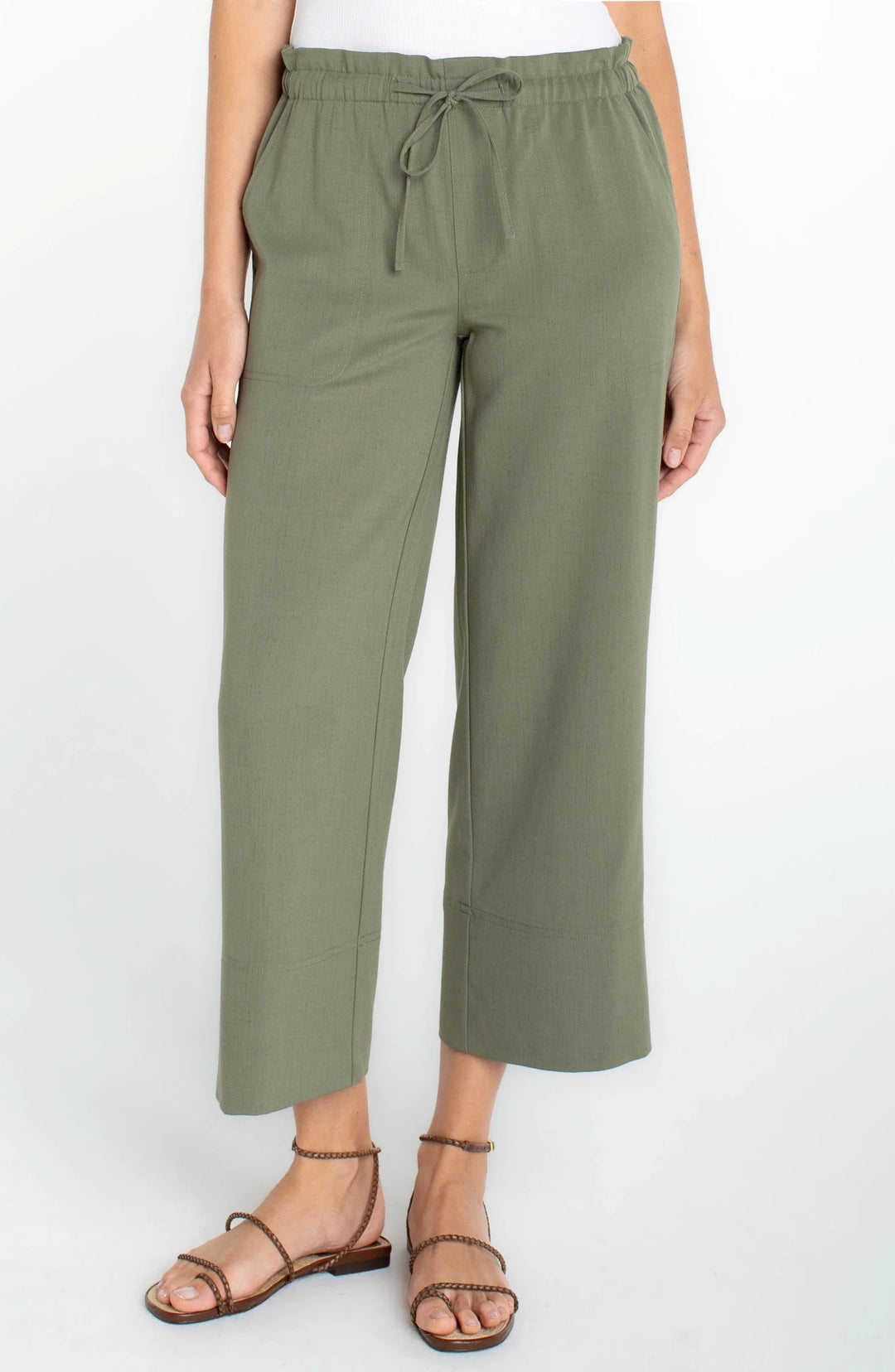 Liverpool Pull On Tie Waist Wide Leg Ankle PantLM4463TS39