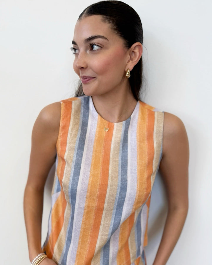 Liverpool Sleeveless Shell Top with Button BackLM8K44MLP30
