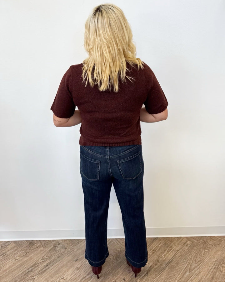 Liverpool Stride Wide Leg With Velvet Stripe