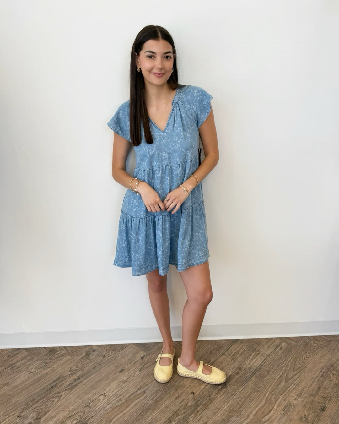 Liverpool Tiered Flutter Sleeve DressLM8A90TLQ