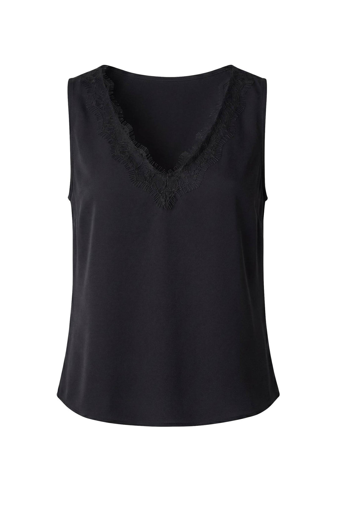 Liverpool V-Neck Woven Tank with Lace TrimLM8M20PS6