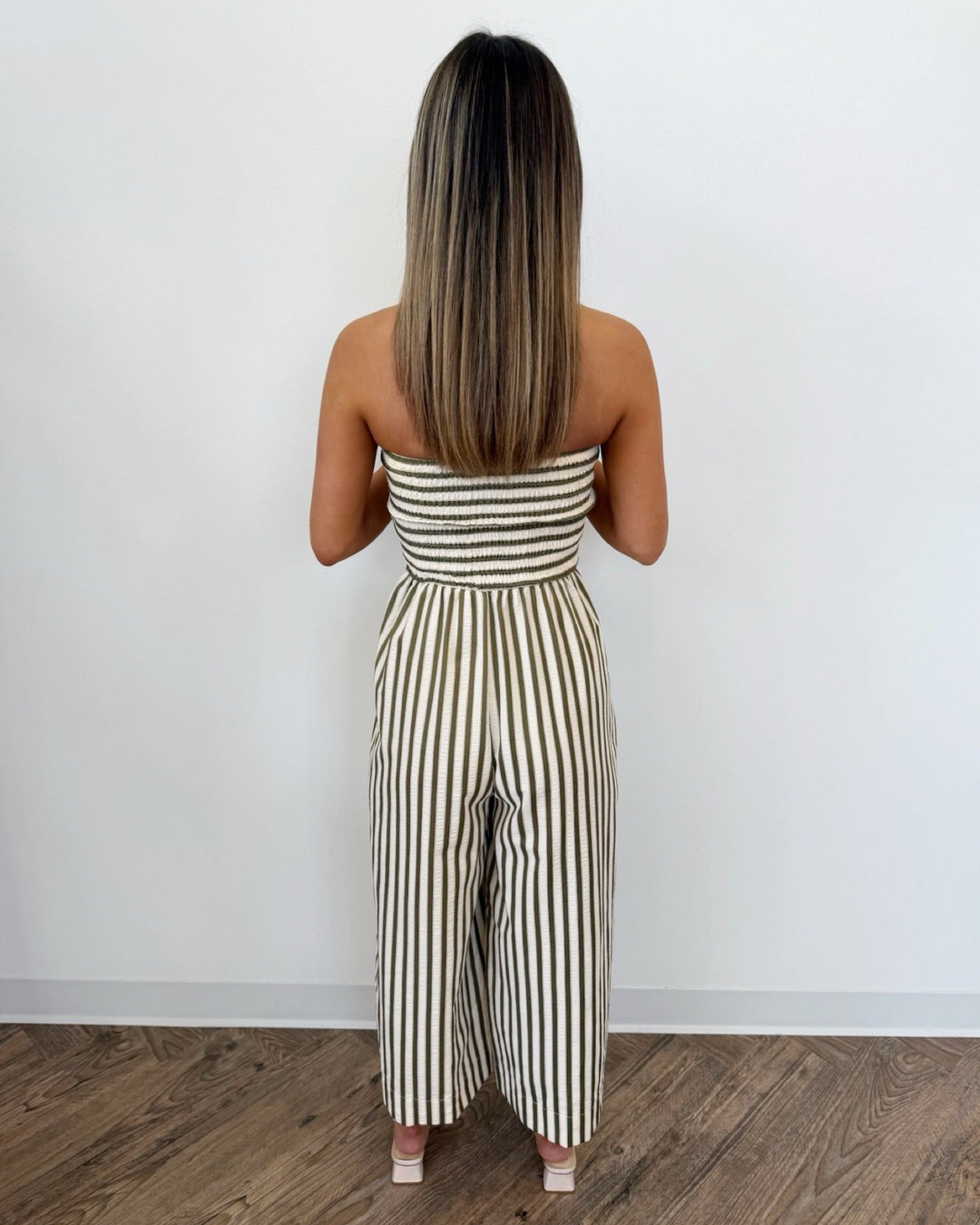 Lizbeth Striped Jumpsuit with Tie Front Detailjumpsuit