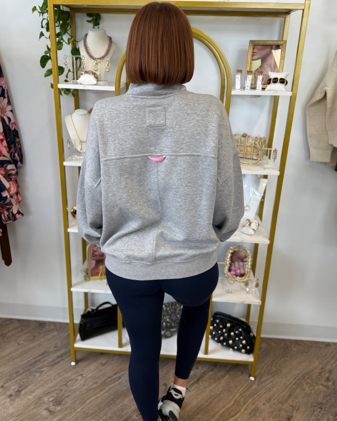 Lora Mock Neck Pullover Sweatshirt