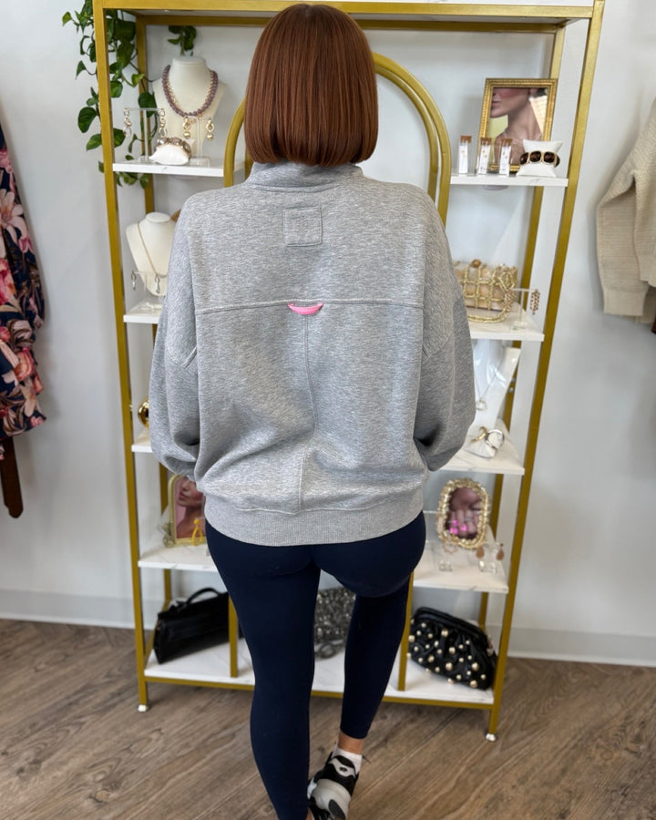 Lora Mock Neck Pullover Sweatshirt