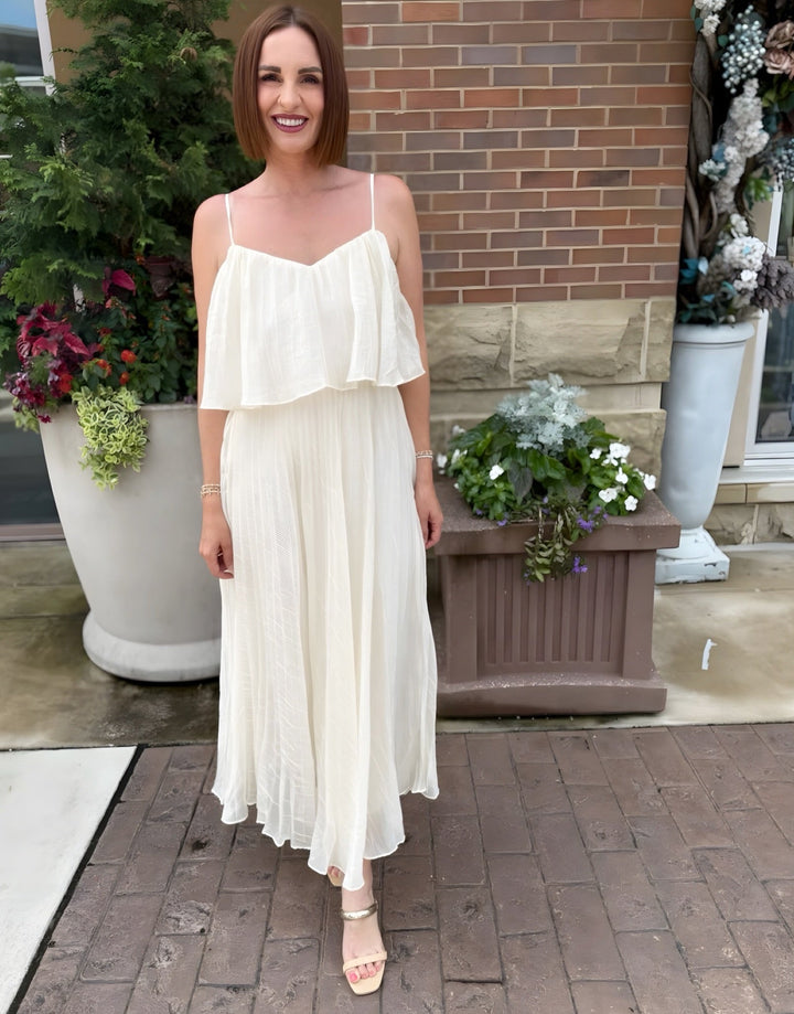 Macie Pleated Midi DressDress