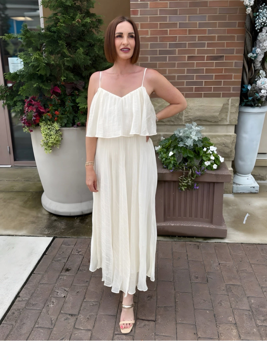 Macie Pleated Midi DressDress