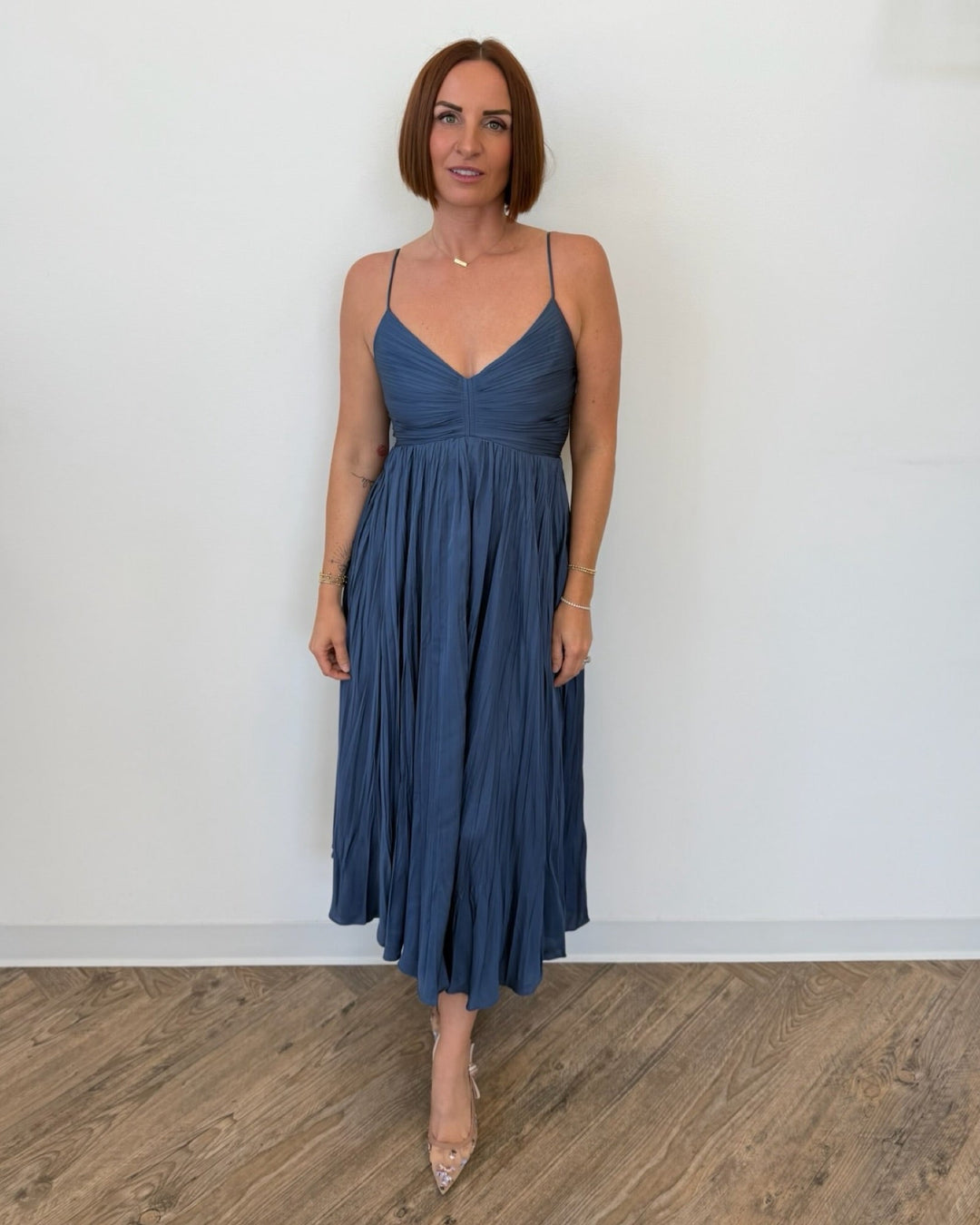 Maeve Pleated Midi Dressmidi dress