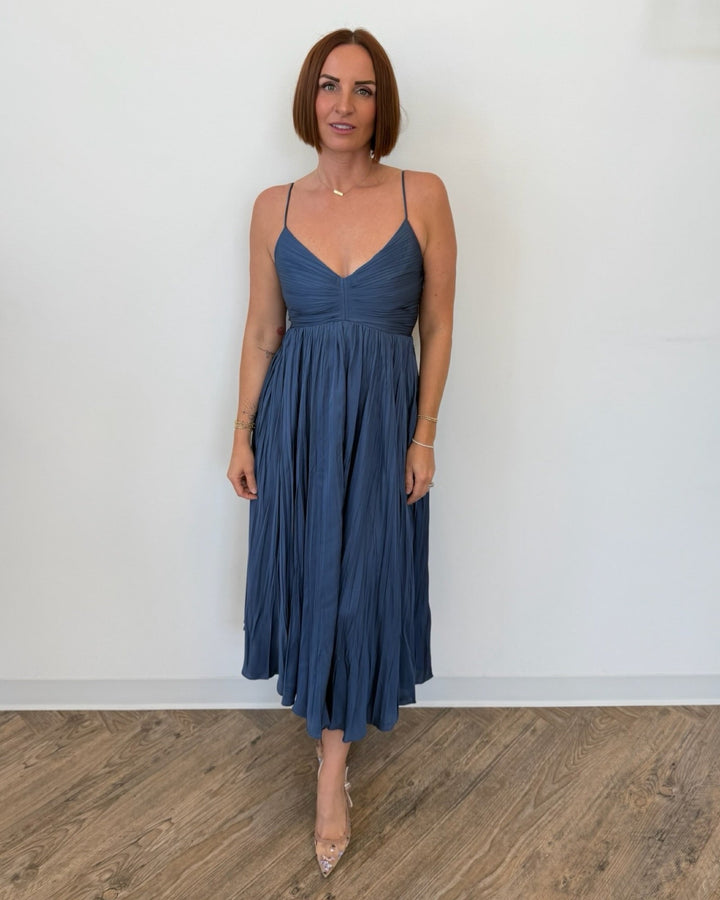 Maeve Pleated Midi Dressmidi dress